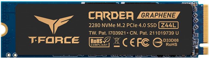 Накопичувач SSD  250GB Team Cardea Zero Z44L M.2 2280 PCIe 4.0 x4 NVMe TLC (TM8FPL250G0C127)
