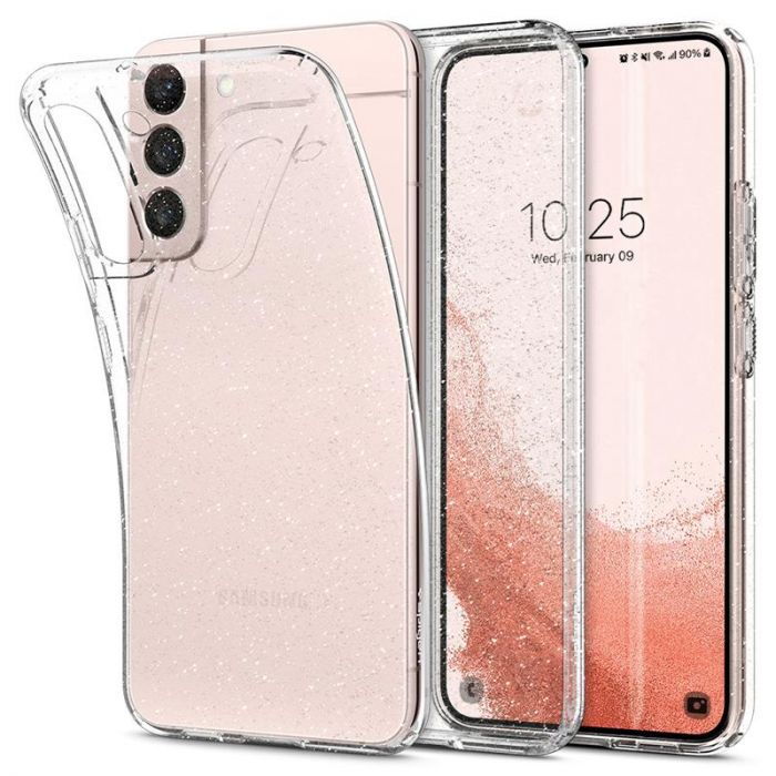 Чохол-накладка Spigen Liquid Crystal Glitter для Samsung Galaxy S22 SM-S901 Crystal Quartz (ACS03985)