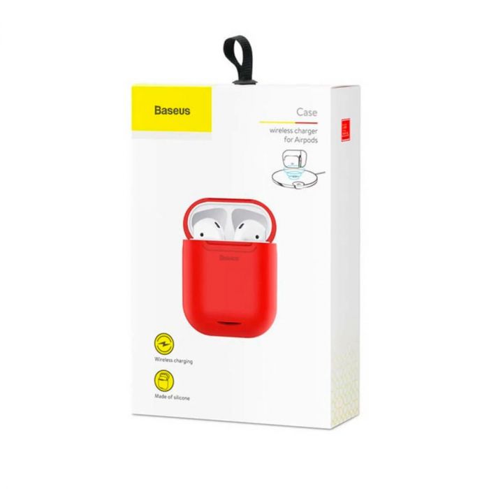 Чохол Baseus для Apple AirPods Red (WIAPPOD-09)