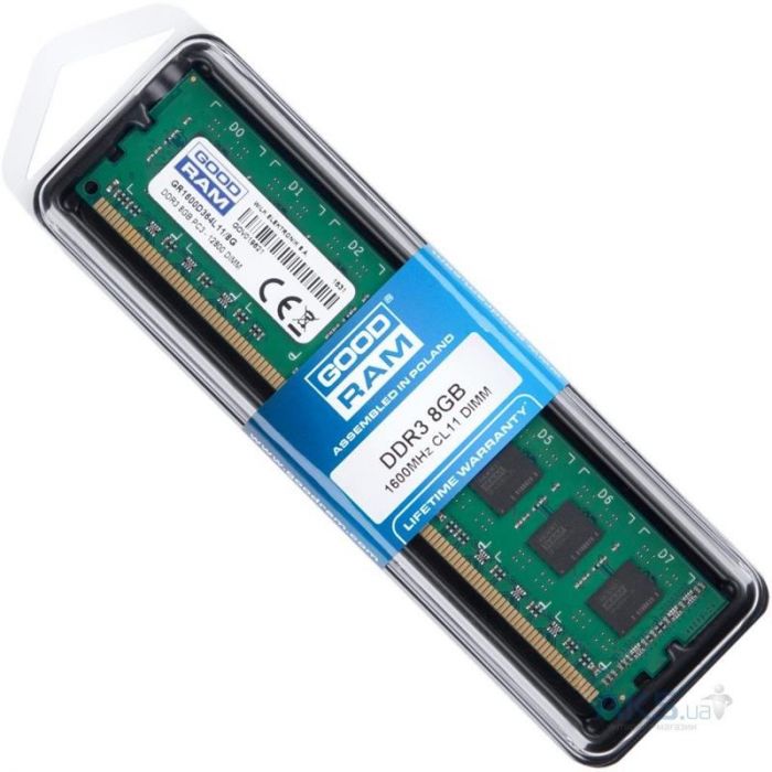 Модуль пам`ятi DDR3L 8GB/1600 1,35V GOODRAM (GR1600D3V64L11/8G)