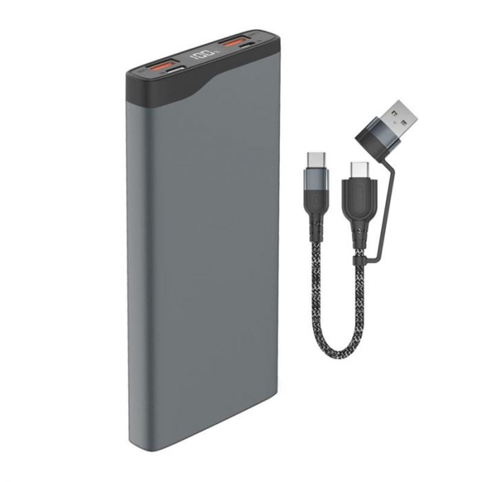 Універсальна мобільна батарея 4smarts VoltHub Pro 10000mAh 22.5W with Quick Charge, PD gunmetal *Select Edition*