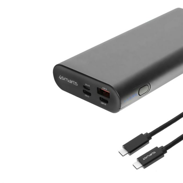 Універсальна мобільна батарея 4smarts Enterprise 2 20000mAh 130W with Quick Charge, PD, gunmetal *Select Edition*