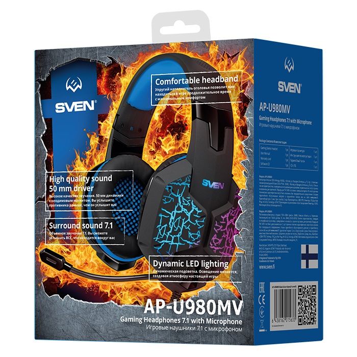 Гарнітура Sven AP-U980MV Black/Blue