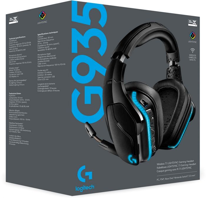 Гарнітура Logitech G935 Wireless Black (981-000744)