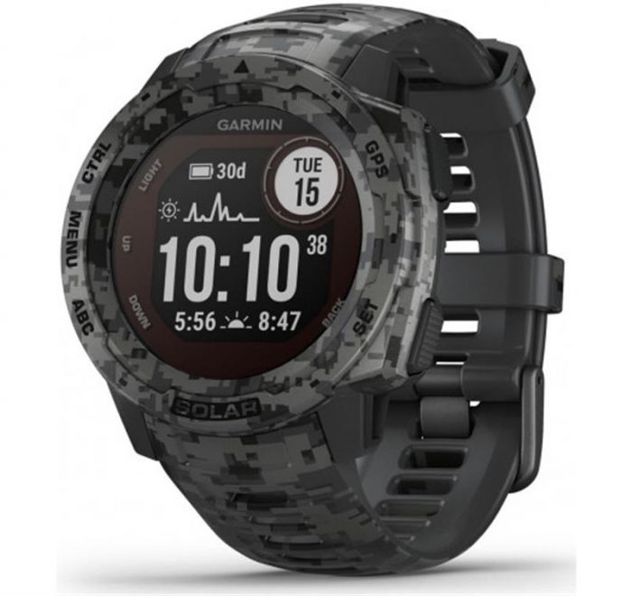 Смарт-годинник Garmin Instinct Solar Graphite Camo (010-02293-15)