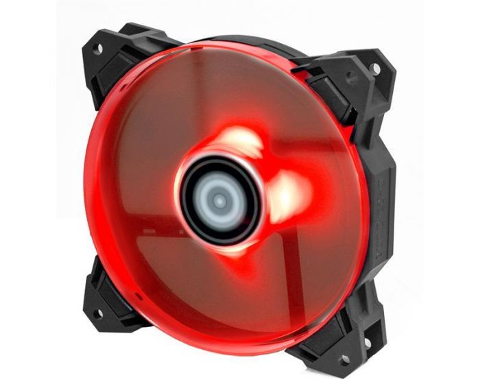 Вентилятор ID-Cooling SF-12025-R, 120x120x25мм, 4-pin PWM, чорний з червоним Bulk