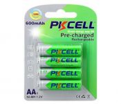 Акумулятор PKCELL Ni-MH AA/HR06 600 mAh BL 4шт (PC/AA600-4BA/09321)