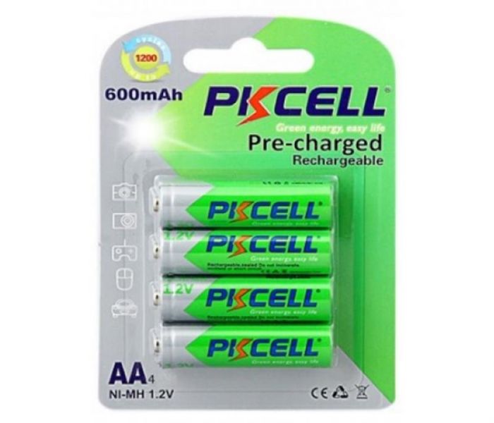 Акумулятор PKCELL Ni-MH AA/HR06 600 mAh BL 4шт (PC/AA600-4BA/09321)