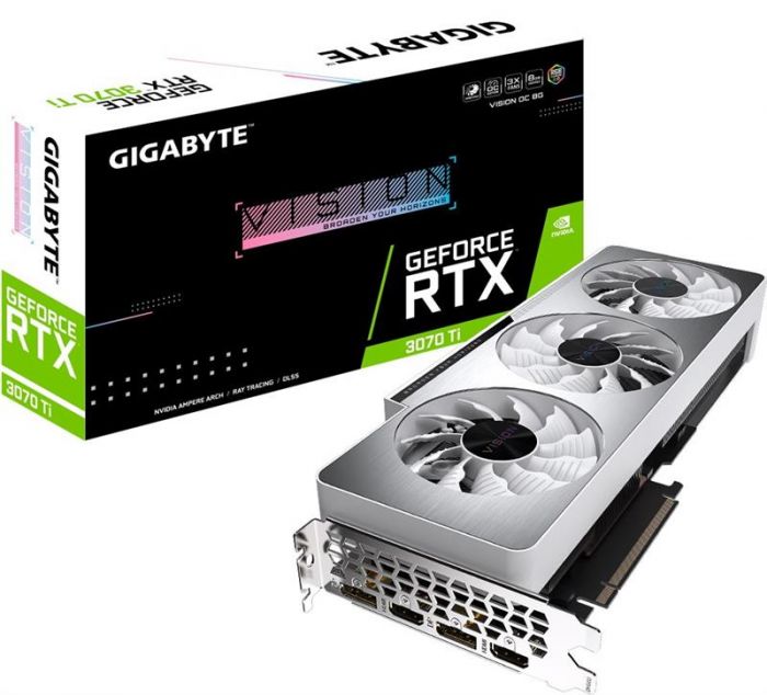 Відеокарта GF RTX 3070 Ti 8GB GDDR6X Vision OC Gigabyte (GV-N307TVISION OC-8GD)