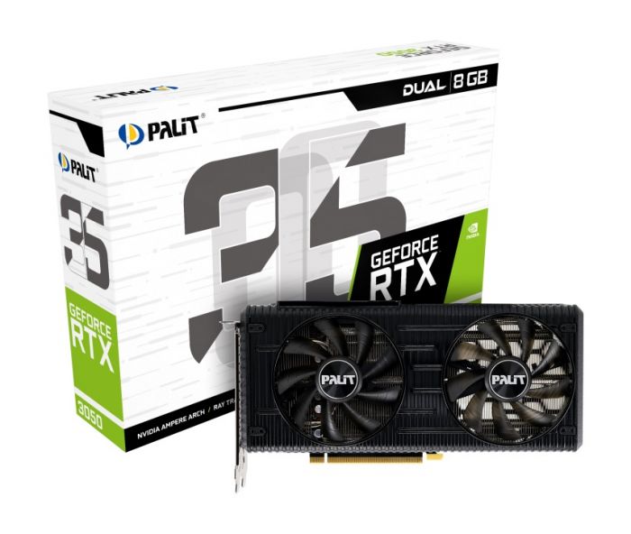 Відеокарта GF RTX 3050 8GB GDDR6 Dual Palit (NE63050019P1-190AD)