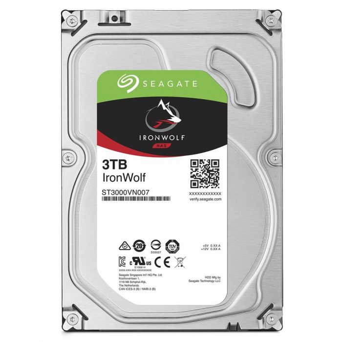 Накопичувач HDD SATA 3.0TB Seagate IronWolf NAS 5900rpm 64MB (ST3000VN007)