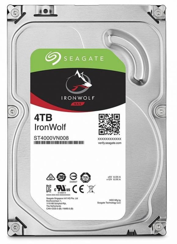 Накопичувач HDD SATA 4.0TB Seagate IronWolf NAS 5900rpm 64MB (ST4000VN008)