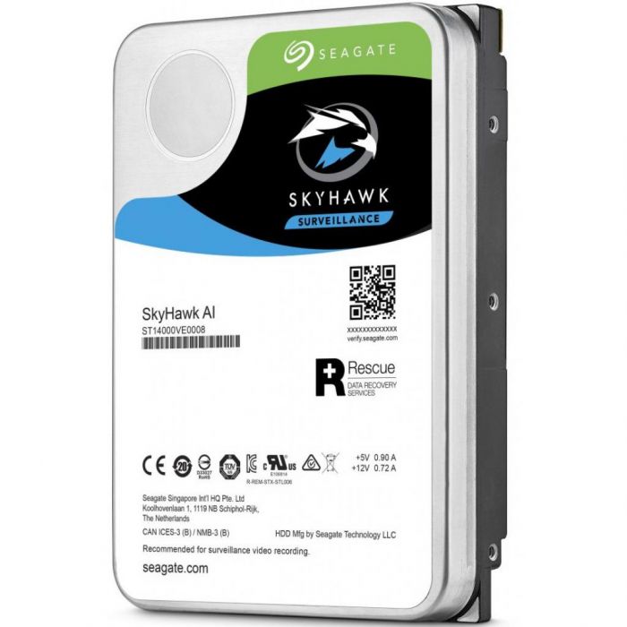 Накопичувач HDD SATA 10.0TB Seagate SkyHawk Al Surveillance 256MB (ST10000VE0008)