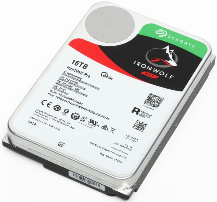 Накопичувач HDD SATA 16.0TB Seagate IronWolf Pro NAS 7200rpm 256MB (ST16000NE000)