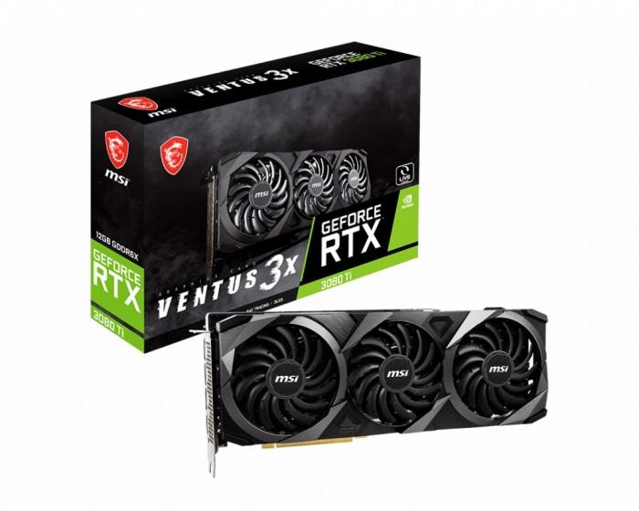 Відеокарта GF RTX 3080 Ti 12GB GDDR6X Ventus 3X MSI (GeForce RTX 3080 Ti Ventus 3X 12G)