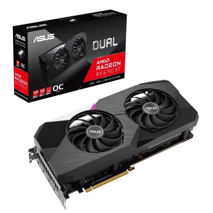 Відеокарта AMD Radeon RX 6750 XT 12GB GDDR6 Dual OC Asus (DUAL-RX6750XT-O12G)