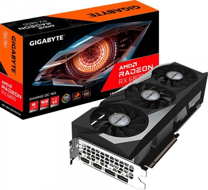 Відеокарта AMD Radeon RX 6800 16GB GDDR6 Gaming OC Gigabyte (GV-R68GAMING OC-16GD)