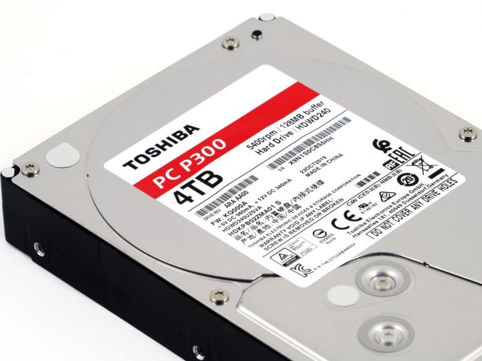 Накопичувач HDD SATA 4.0TB Toshiba P300 5400rpm 128MB (HDWD240UZSVA)