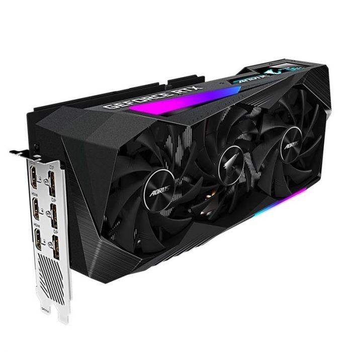 Відеокарта GF RTX 3070 8GB GDDR6 Aorus Master Gigabyte (GV-N3070AORUS M-8GD 2.0) (LHR)