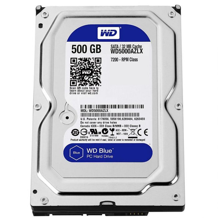 Накопичувач HDD SATA  500GB WD Blue 7200rpm 32MB (WD5000AZLX) Refurbished