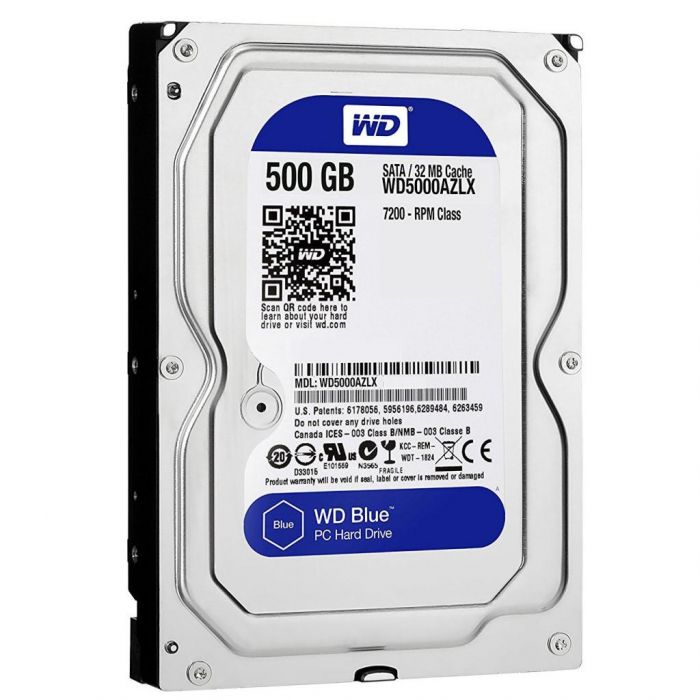 Накопичувач HDD SATA  500GB WD Blue 7200rpm 32MB (WD5000AZLX) Refurbished