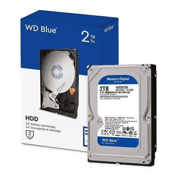 Накопичувач HDD SATA 2.0TB WD Blue 7200rpm 256MB (WD20EZBX)