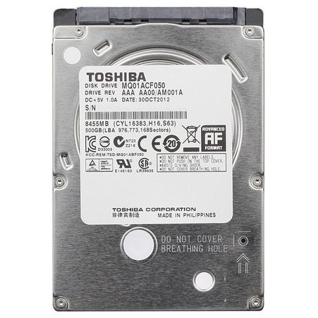 Накопичувач HDD 2.5" SATA  500GB Toshiba 7200rpm 16MB (MQ01ACF050) Ref