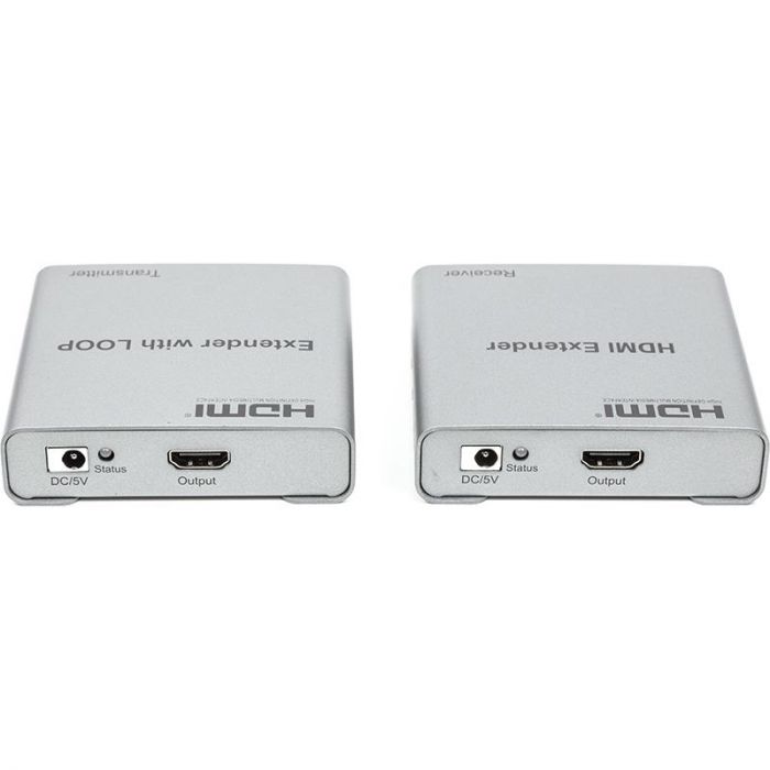 Подовжувач HDMI сигналу PowerPlant HDMI 1080P/60hz, до 200м, через CAT5E/6 (HDES200-KVM) (CA912964)