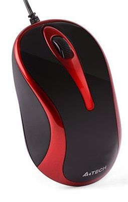 Мишка A4Tech N-350-2 Red/Black USB V-Track