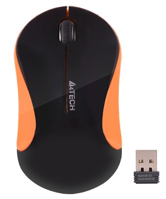 Мишка бездротова A4Tech G3-270N Black/Orange USB V-Track