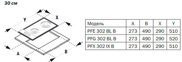 Варильна поверхня Pyramida PFE 302 BL B