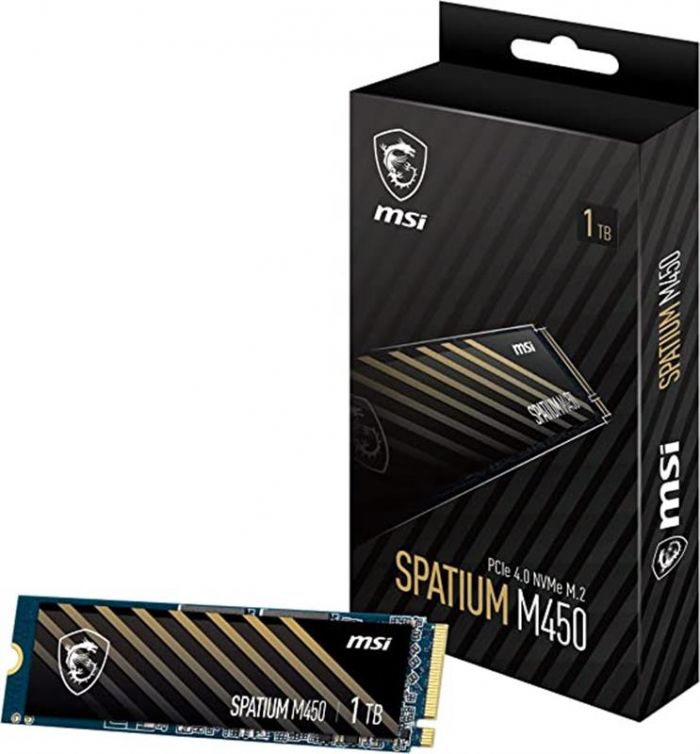 Накопичувач SSD 1TB MSI Spatium M450 M.2 2280 PCIe 4.0 x4 NVMe 3D NAND TLC (S78-440L690-P83)