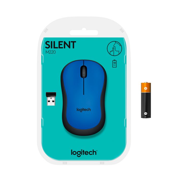 Мишка бездротова Logitech M220 Silent (910-004879) Blue USB