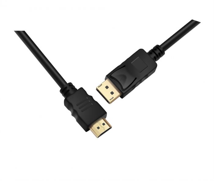 Кабель ProLogix DisplayPort - HDMI (M/M), 1 м, Black (PR-DP-HDMI-P-02-30-1m)