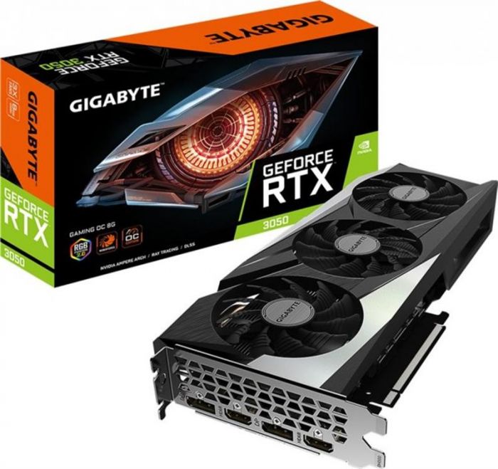 Відеокарта GF RTX 3050 8GB GDDR6 Gaming OC Gigabyte (GV-N3050GAMING OC-8GD)