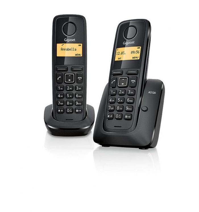 Радiотелефон DECT Gigaset A120 DUO Black (L36852-H2401-S301)