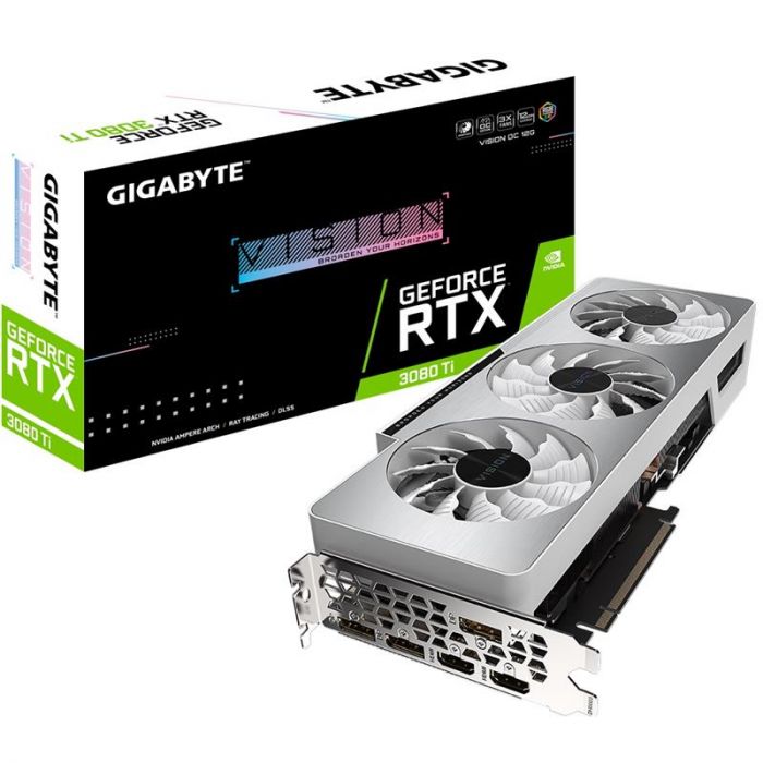Відеокарта GF RTX 3080 10GB GDDR6X Vision OC Gigabyte (GV-N3080VISION OC-10GD 2.0) (LHR)