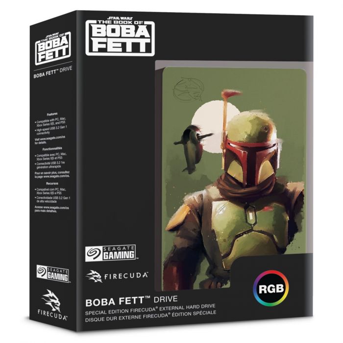 Зовнішній жорсткий диск 2.5" USB 2.0TB Seagate FireCuda Gaming Hard Drive Star Wars edition Boba (STKL2000406)