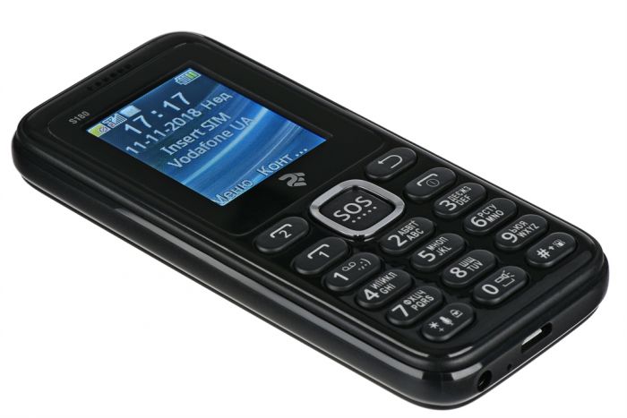 Мобiльний телефон 2E S180 Dual Sim Black (708744071118)