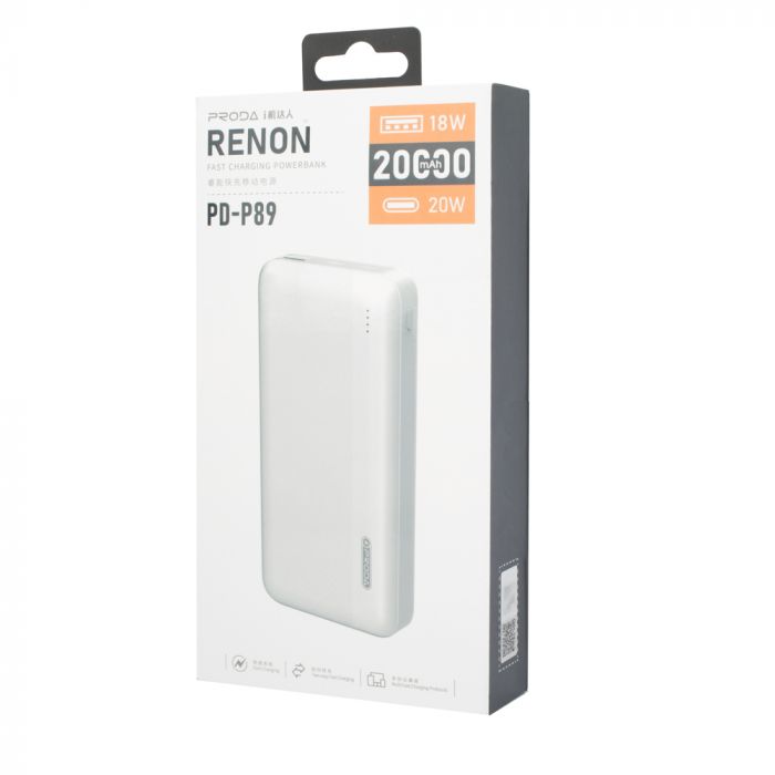 Універсальна мобільна батарея Proda PD P-89 20000mAh White (PRD-PD-89-WT)