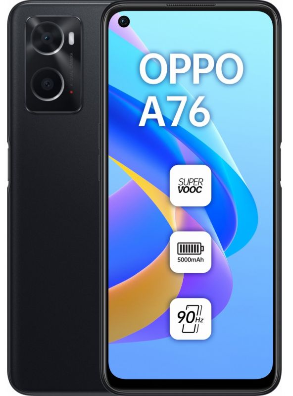 Смартфон Oppo A76 4/128GB Dual Sim Black