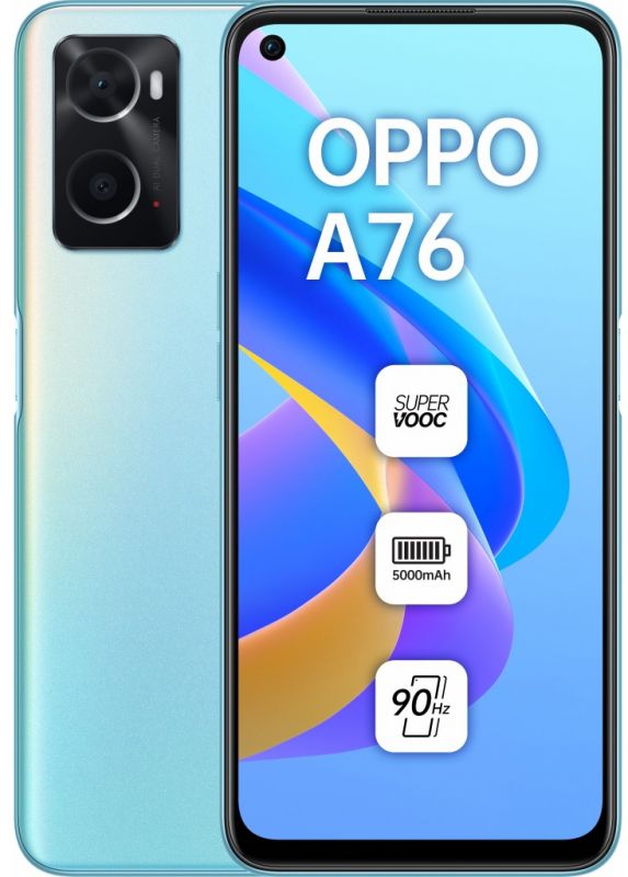 Смартфон Oppo A76 4/128GB Dual Sim Blue