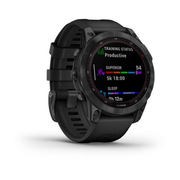 Смарт-годинник Garmin Fenix 7 Solar Slate Gray with Black Band (010-02540-10)