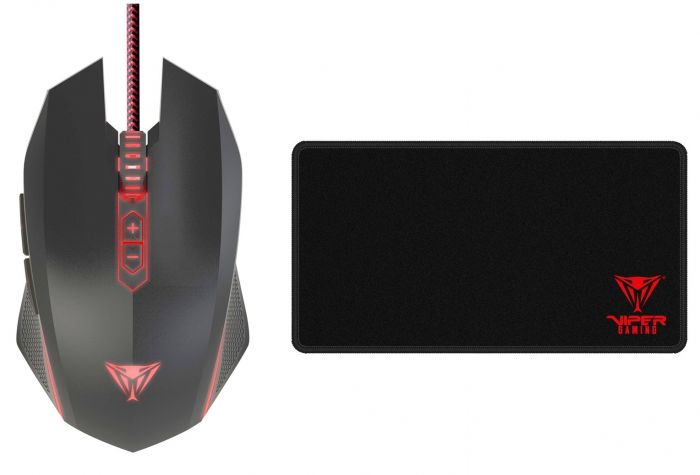 Мишка Patriot Viper V530 Black (PV530OULK) USB + Ігрова поверхня Patriot Viper Gaming Large (PV150C2K)