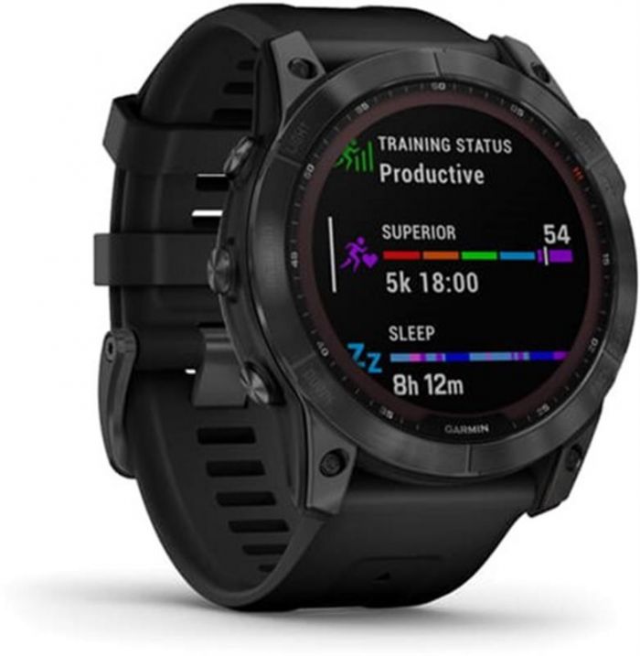 Смарт-годинник Garmin Fenix 7X Solar Slate Gray with Black Band (010-02541-00)