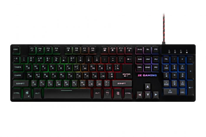 Клавіатура 2E Gaming KG280 LED Ukr (2E-KG280UB) Black USB