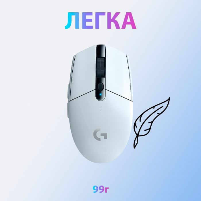 Мишка бездротова Logitech G305 White (910-005291)