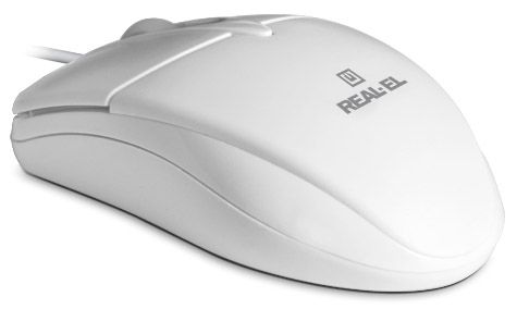 Мишка REAL-EL RM-211 White (EL123200014)