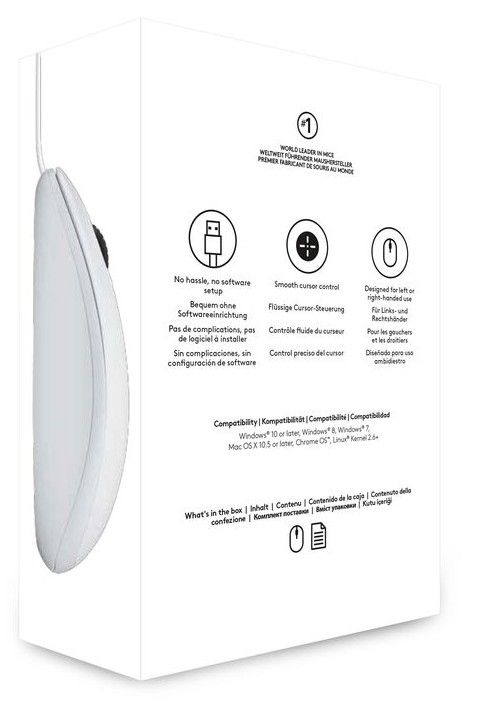 Мишка Logitech B100 White (910-003360)