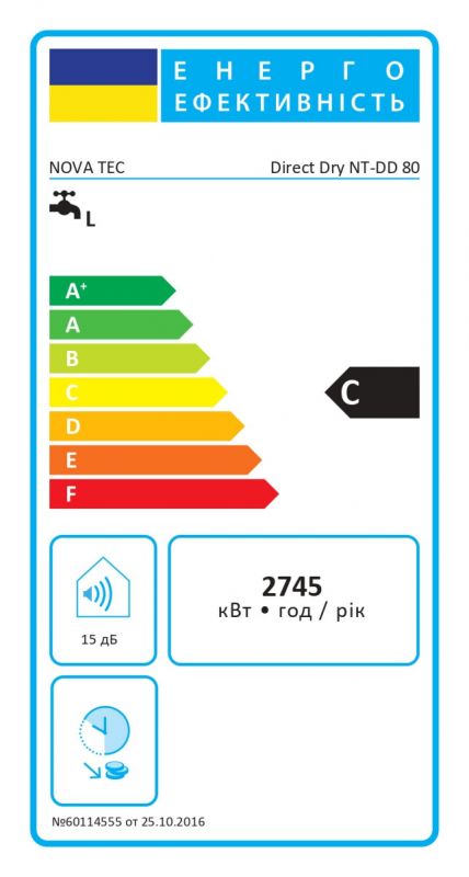 Водонагрівач Nova Tec NT-DD 80 Premium Direct Dry